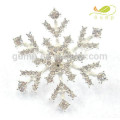 Rhinestone floco de neve pin broche de cristal para o Natal